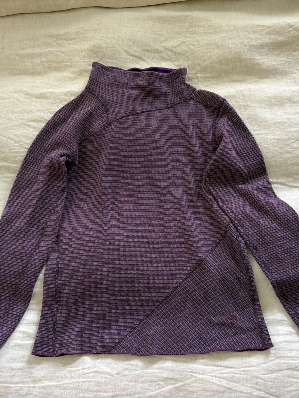 Mountain Hardwear Purple Ribbed Cowl Neck Sweater